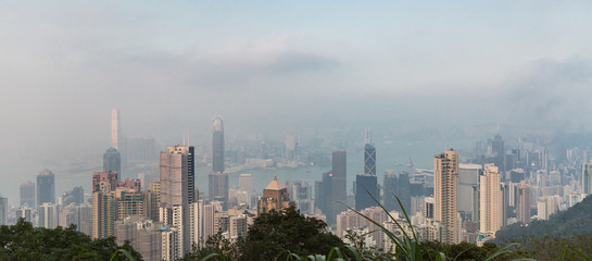 Fototapeta na wymiar Hong Kong cityscape skyline