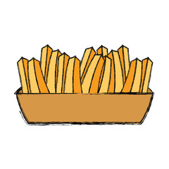 french fries  vector illustration