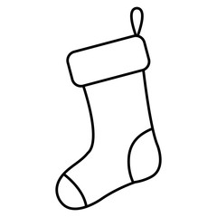 christmas sock decorative icon vector illustration design