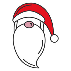 cute santa claus kawaii character vector illustration design