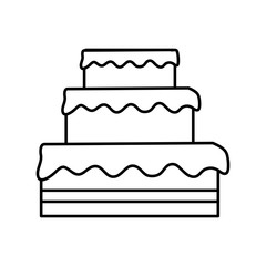 Big cake dessert icon vector illustration graphic design