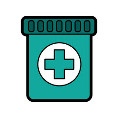 medication bottle icon image vector illustration design 