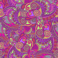 Abstract floral seamless pattern