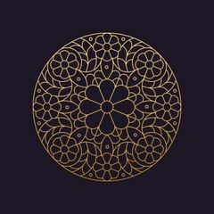 Mandala texture flower beautiful vector vintage decorative element oriental illustration