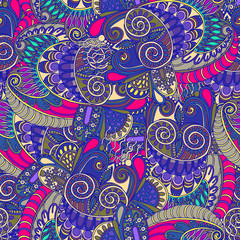 Abstract floral seamless pattern