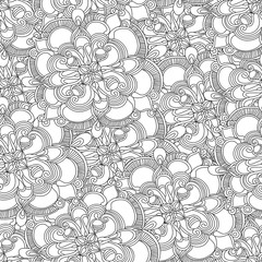 Abstract floral seamless pattern