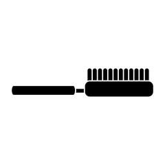 brush hairdressing icon image vector illustration design  black