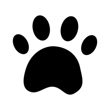 paw print pet icon image vector illustration design  black