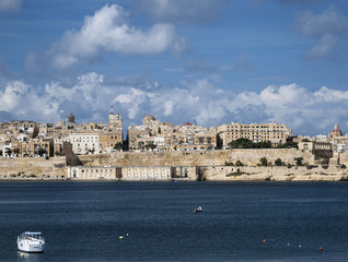 Fototapeta premium la valletta old town fortifications architecture scenic view in malta