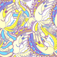 Abstract floral seamless pattern