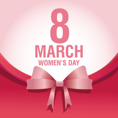 Womens day pink card icon vector illustration graphic design