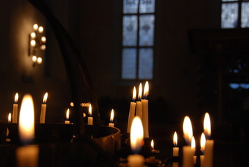 Candlelight in church