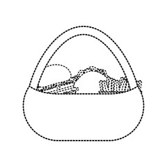 picnic basket vector illustration