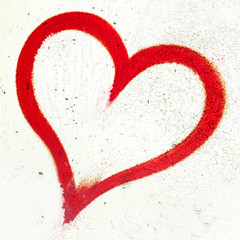 Red grunge heart