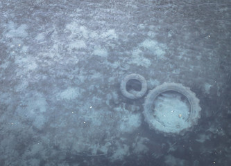 Tires under water