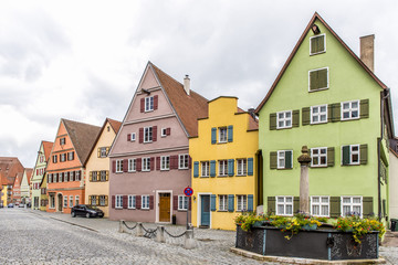Häuserreihe in der Altstadt von Dinkelsbühl