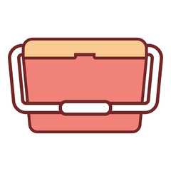 portable fridge  vector illustration