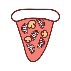 piece of pizza  vector illustration