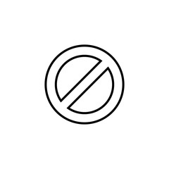 Prohibition signal vector icon