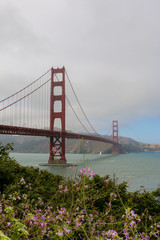 Sunny day at The Golden Gate Bridge in San Francisco, California
