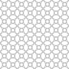 Gray geometric ornament on white background. Seamless pattern