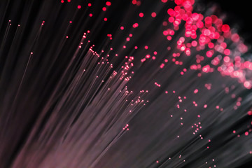 Fiber optics lights abstract background, fiber optical background