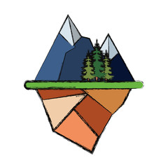 alps landscape icon