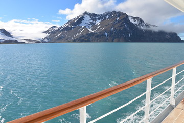 Cruise ship on South Georgia
