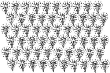 vector sketch abstract flower