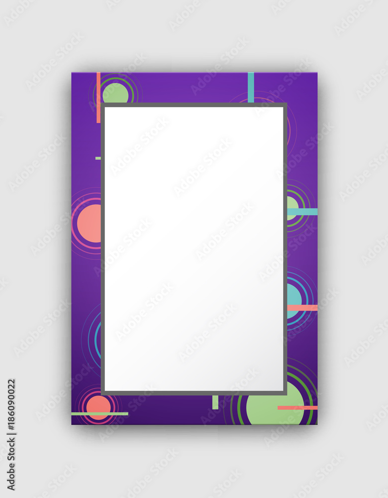 Aufkleber frame pattern with circles on vector illustration