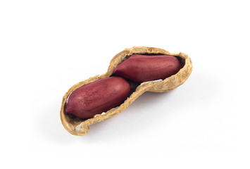 Peanuts isolated on white background