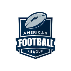 American Football Logo Template. Vector College Logos Illustration