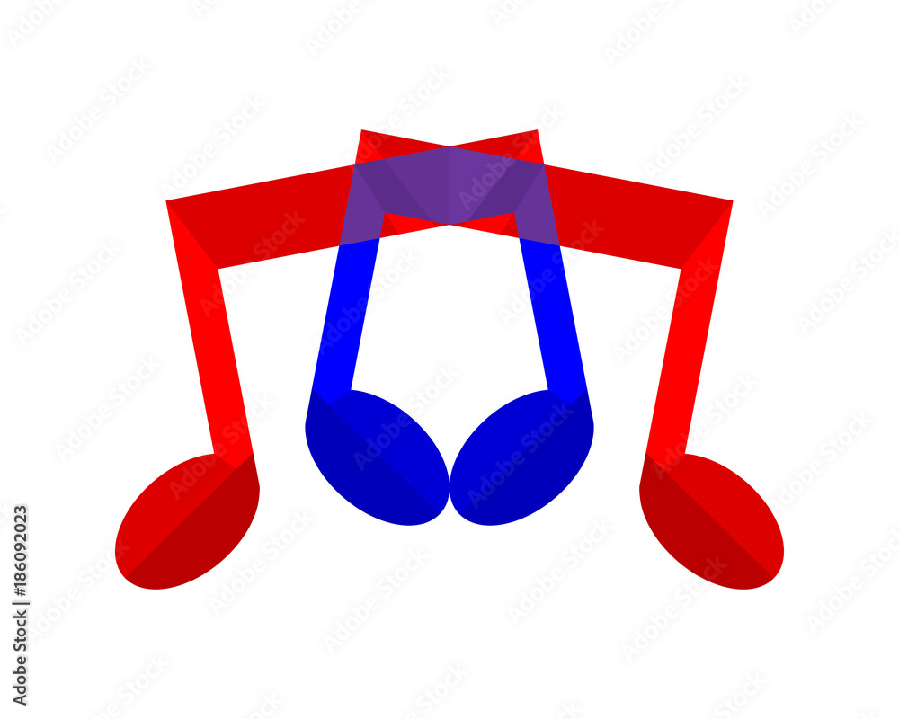 Wall mural musical notes pattern tone tune key image vector