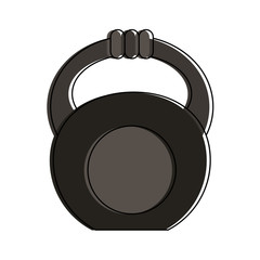 kettlebell gym weight icon vector illustration graphic design