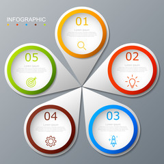 Infographic elements in modern fashion with round diagram
