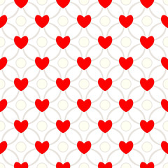Heart on abstract of circle background