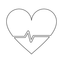 Heartbeat medical symbol icon vector illustration graphic design