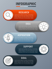  Infographicfor modern  business concept with 5 options