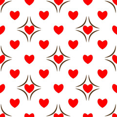 Fototapeta na wymiar Heart seamless pattern