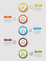 Fototapeta na wymiar Infographic modern for business presentations or information banner
