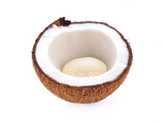 Coconut isolated on white background.