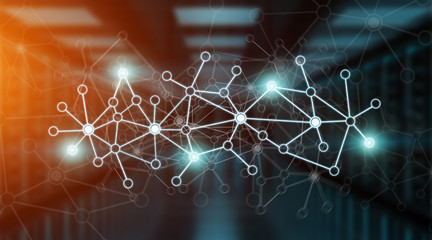 Connections system and datas exchanges 3D rendering