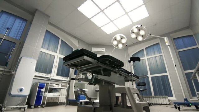 background of modern operating room at hospital dolly