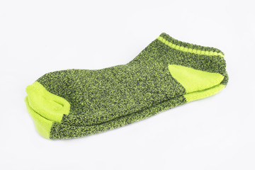 Isolated pair of socks on white background