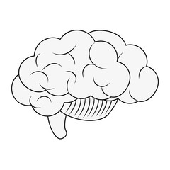 Human brain symbol icon vector illustration graphic design