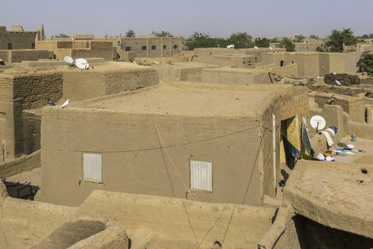 The roof tops of Djenne, Mali, West Africa