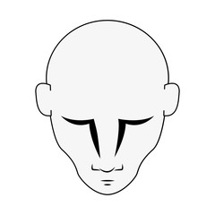 Man head isolated icon vector illustration graphic design