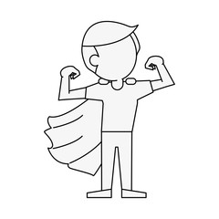 Superhero young man cartoon icon vector illustration graphic design