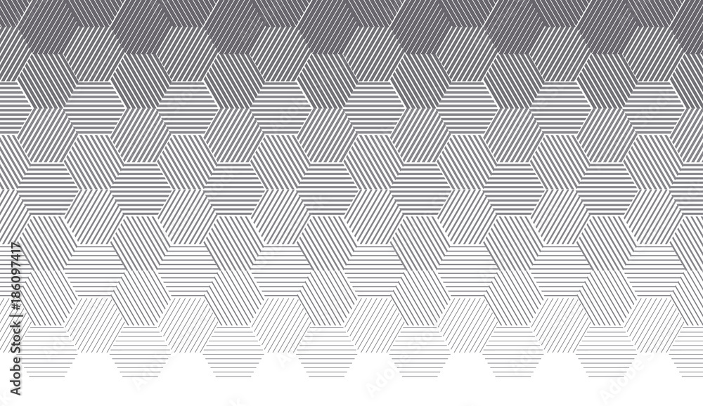 Wall mural concept geometry pattern with line. geometric degrade gradient motif for header, poster, background.
