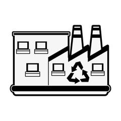 Green factory symbol icon vector illustration graphic design
